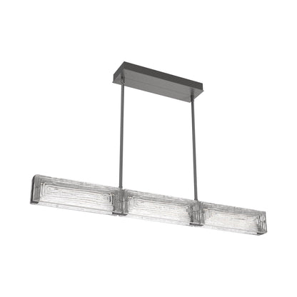 Tabulo Linea Linear LED Chandelier in Graphite.