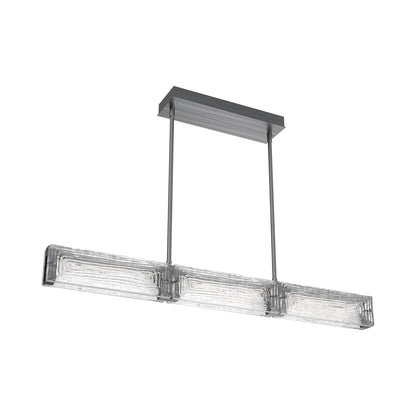 Tabulo Linea Linear LED Chandelier in Gunmetal.