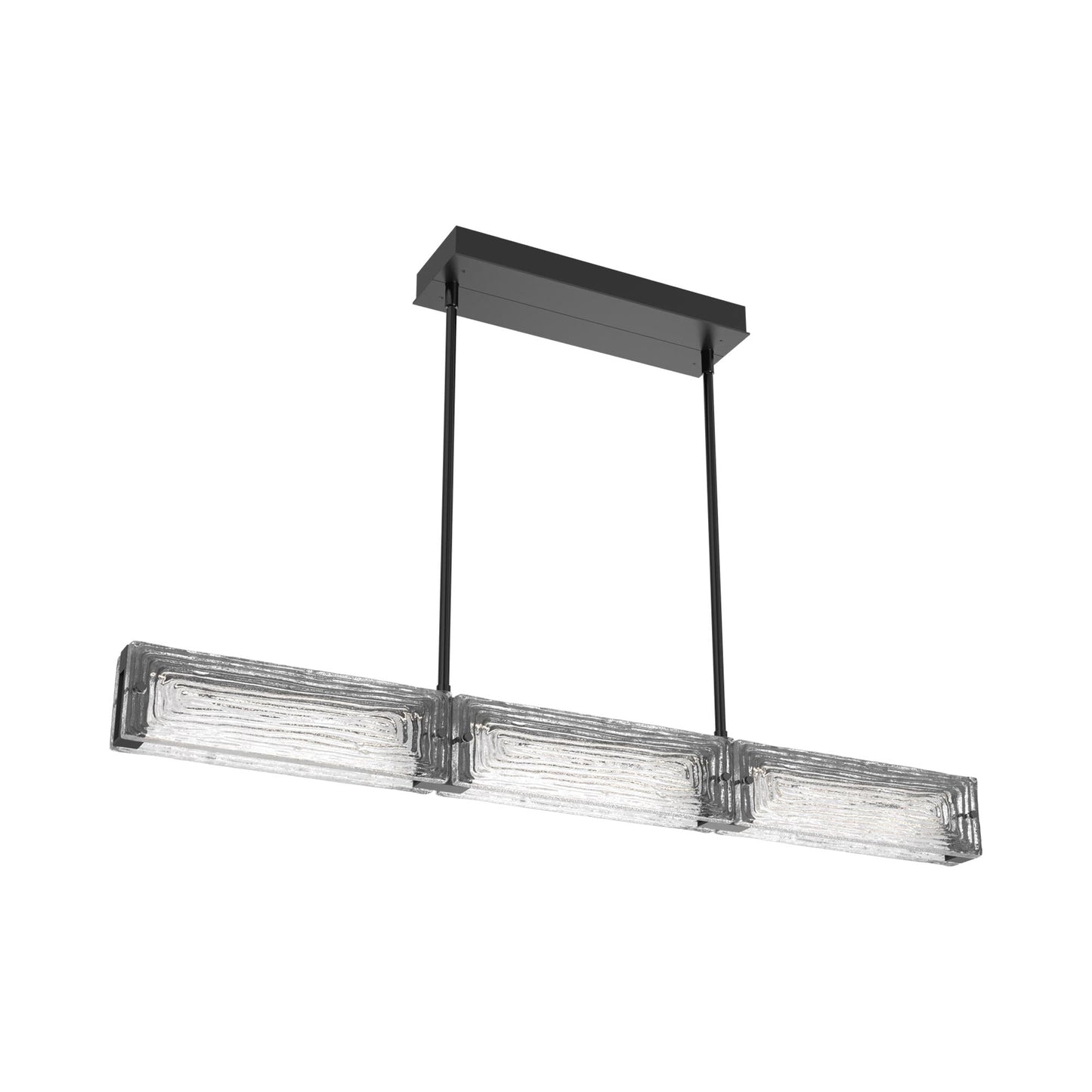 Tabulo Linea Linear LED Chandelier in Matte Black.