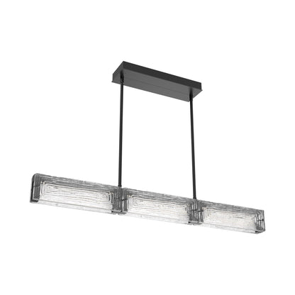 Tabulo Linea Linear LED Chandelier in Matte Black.