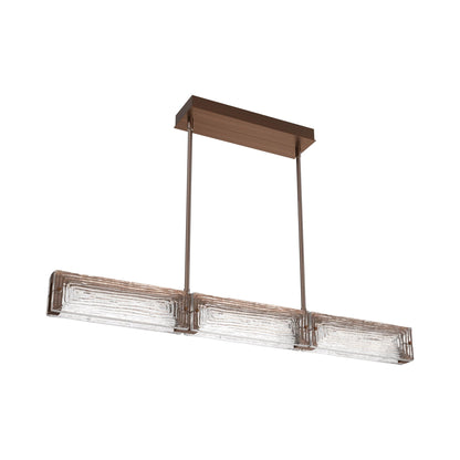 Tabulo Linea Linear LED Chandelier in Oil Rubbed Bronze.