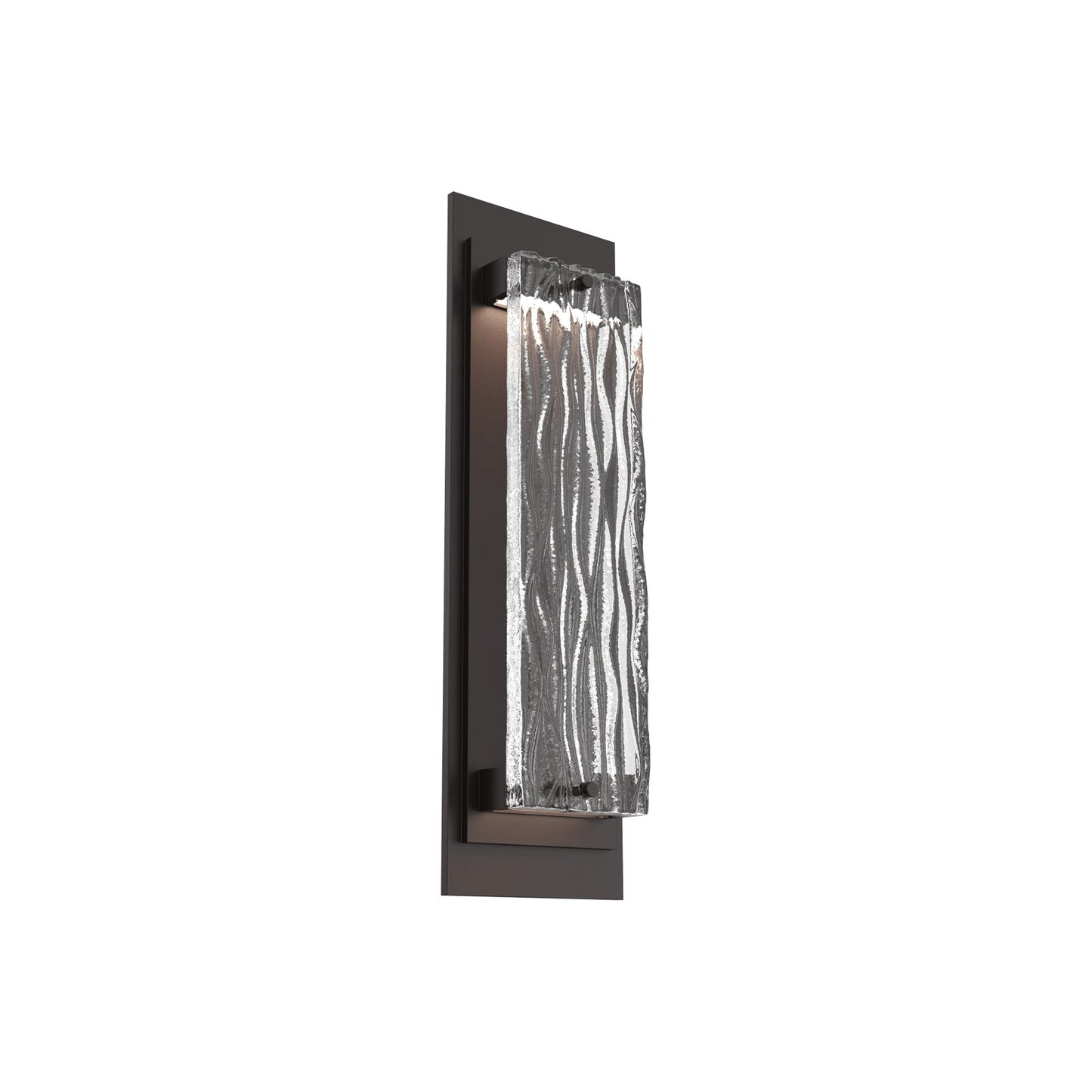 Tabulo Outdoor LED Wall Light in Statuary Bronze/Tabulo Tidal (18-Inch).