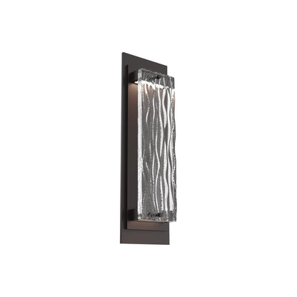 Tabulo Outdoor LED Wall Light in Statuary Bronze/Tabulo Tidal (18-Inch).