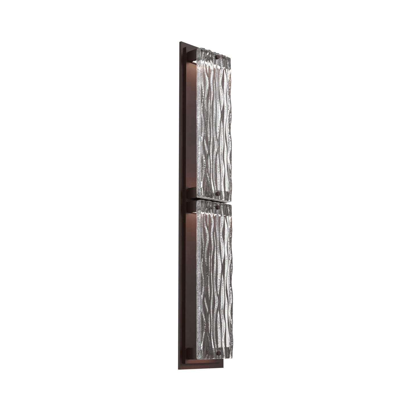 Tabulo Outdoor LED Wall Light in Statuary Bronze/Tabulo Tidal (30-Inch).