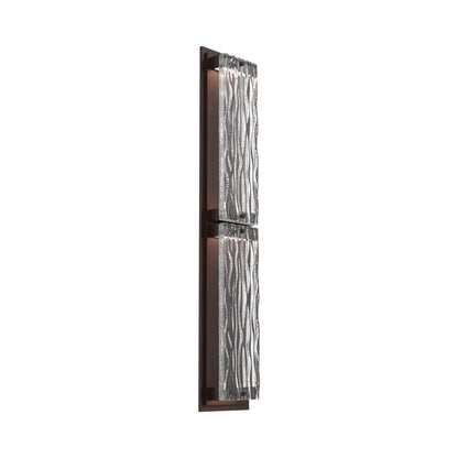 Tabulo Outdoor LED Wall Light in Statuary Bronze/Tabulo Tidal (30-Inch).