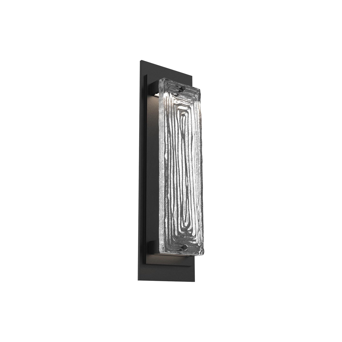 Tabulo Outdoor LED Wall Light in Textured Black/Tabulo Linea (18-Inch).