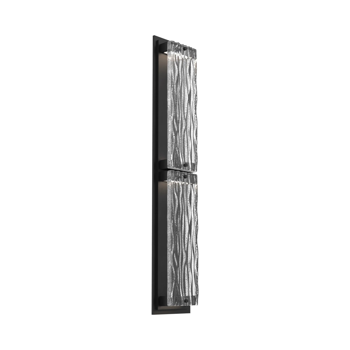 Tabulo Outdoor LED Wall Light in Textured Black/Tabulo Tidal (30-Inch).