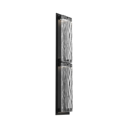 Tabulo Outdoor LED Wall Light in Textured Black/Tabulo Tidal (30-Inch).