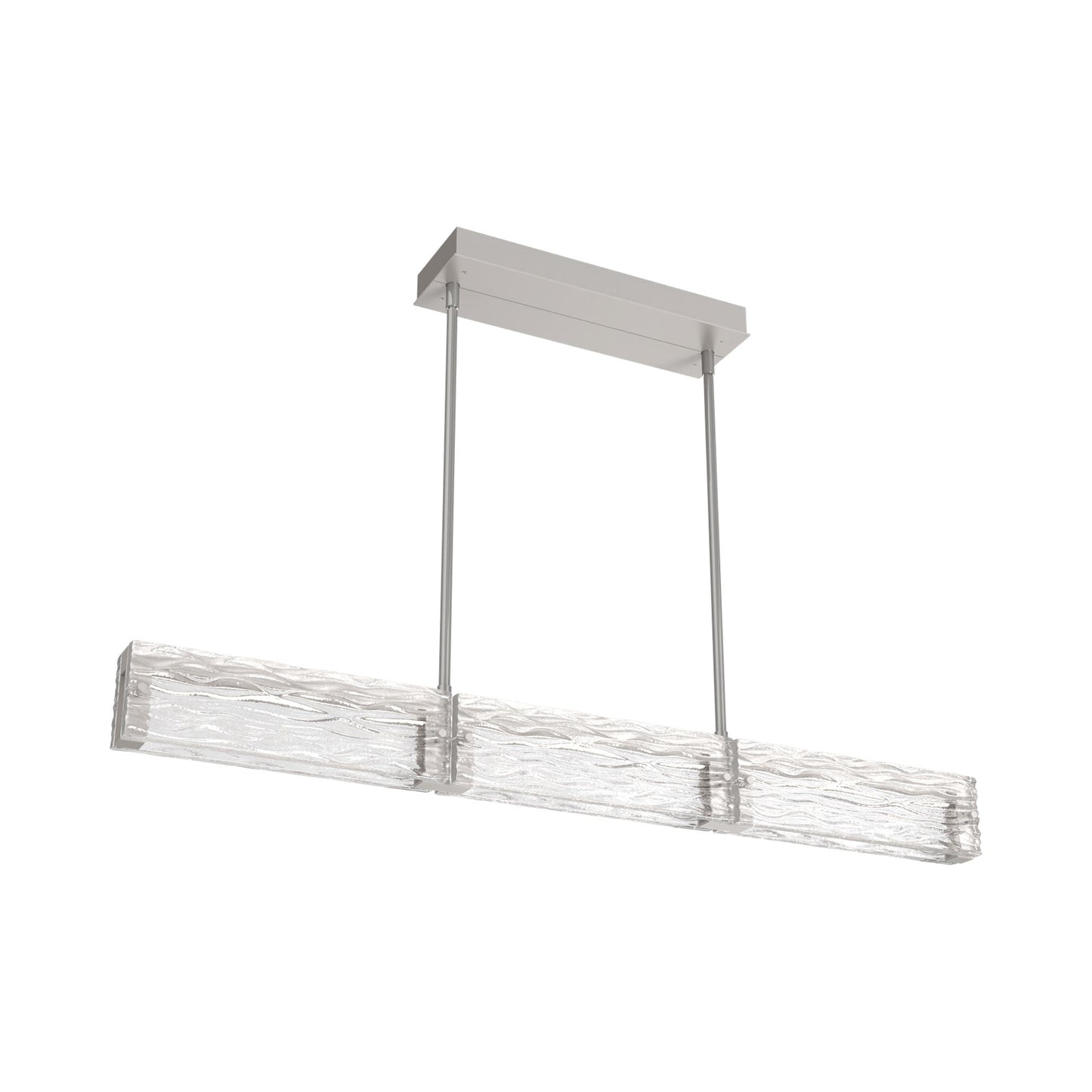 Tabulo Tidal Linear LED Chandelier in Beige Silver.