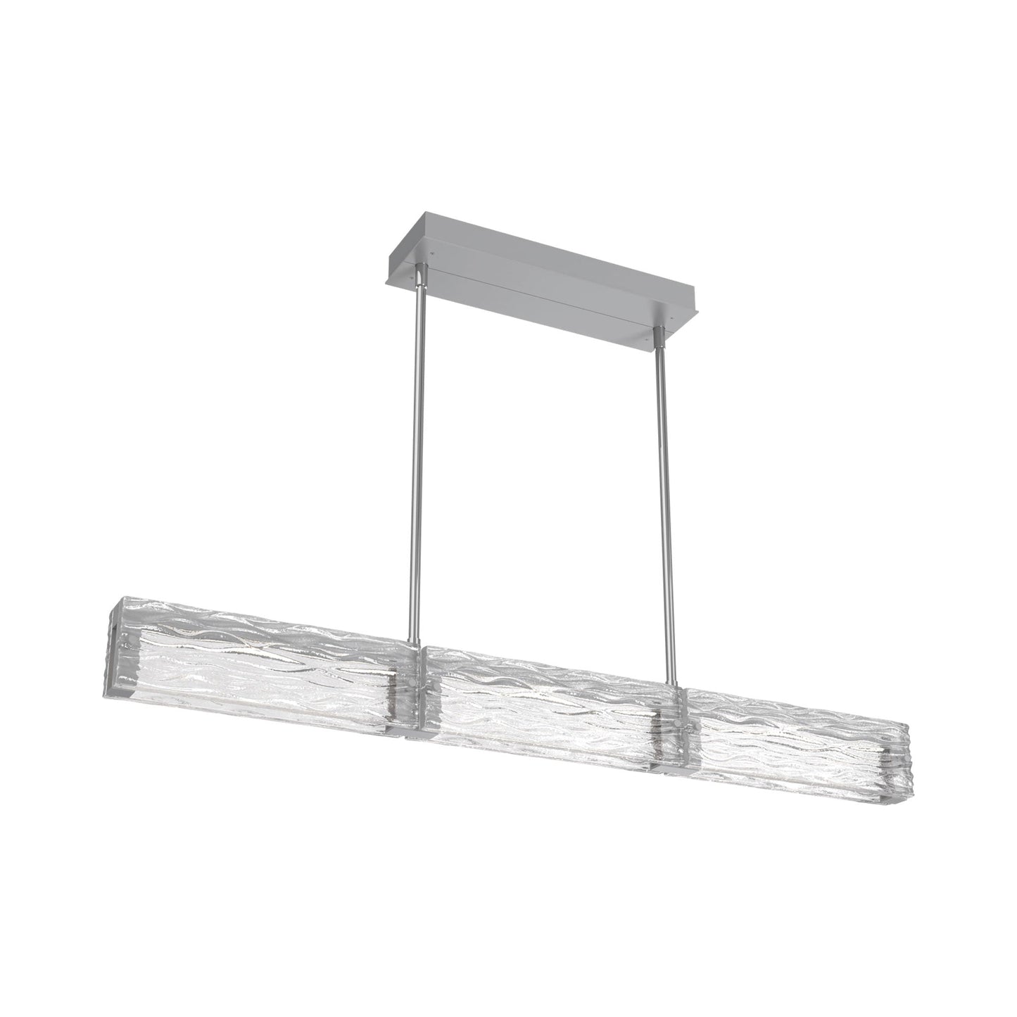 Tabulo Tidal Linear LED Chandelier in Classic Silver.
