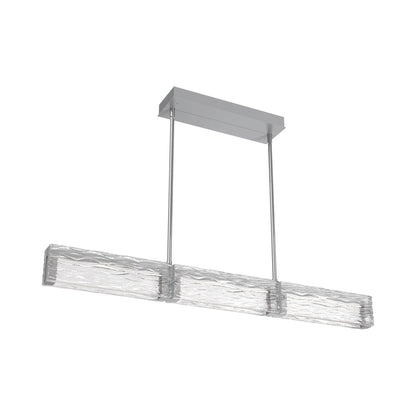 Tabulo Tidal Linear LED Chandelier in Classic Silver.