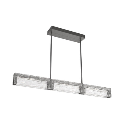 Tabulo Tidal Linear LED Chandelier in Graphite.