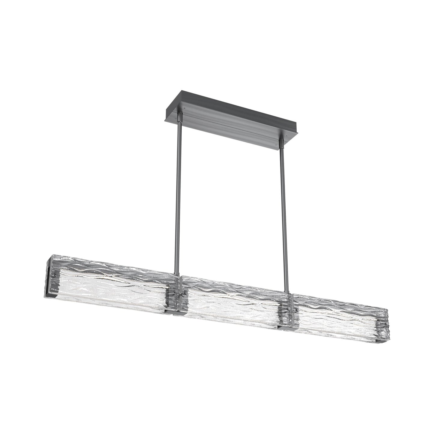 Tabulo Tidal Linear LED Chandelier in Gunmetal.