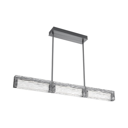 Tabulo Tidal Linear LED Chandelier in Gunmetal.