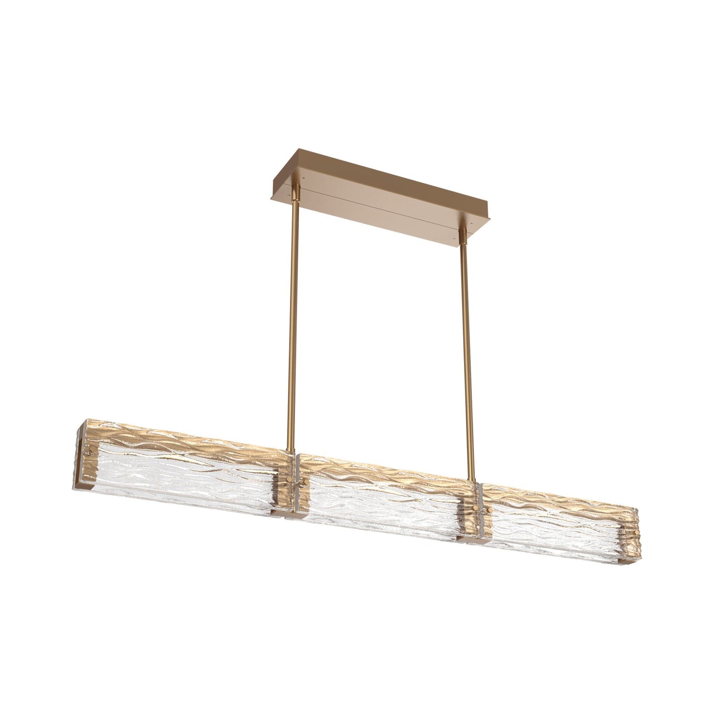 Tabulo Tidal Linear LED Chandelier in Novel Brass.
