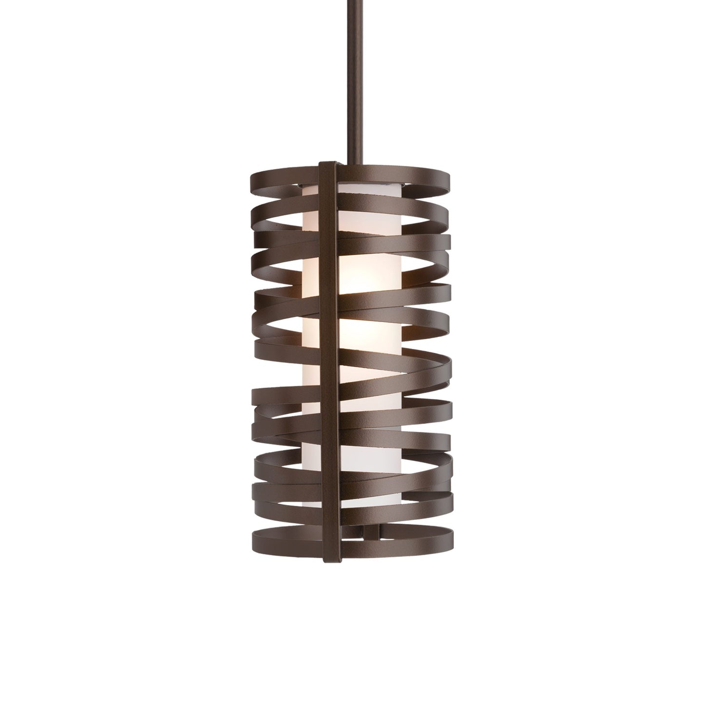 Tempest LED Pendant Light in Flat Bronze (12.2-Inch/Threaded Rod).
