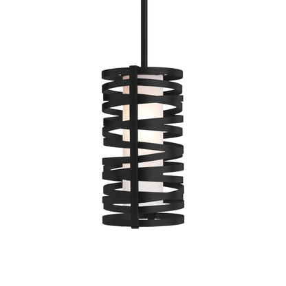Tempest LED Pendant Light in Matte Black (12.2-Inch/Threaded Rod).