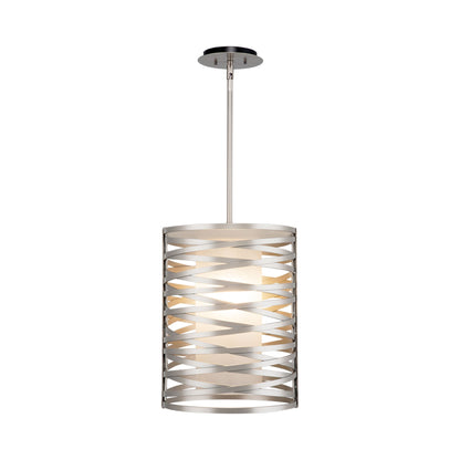 Tempest LED Pendant Light in Beige Silver (16.2-Inch/Threaded Rod).