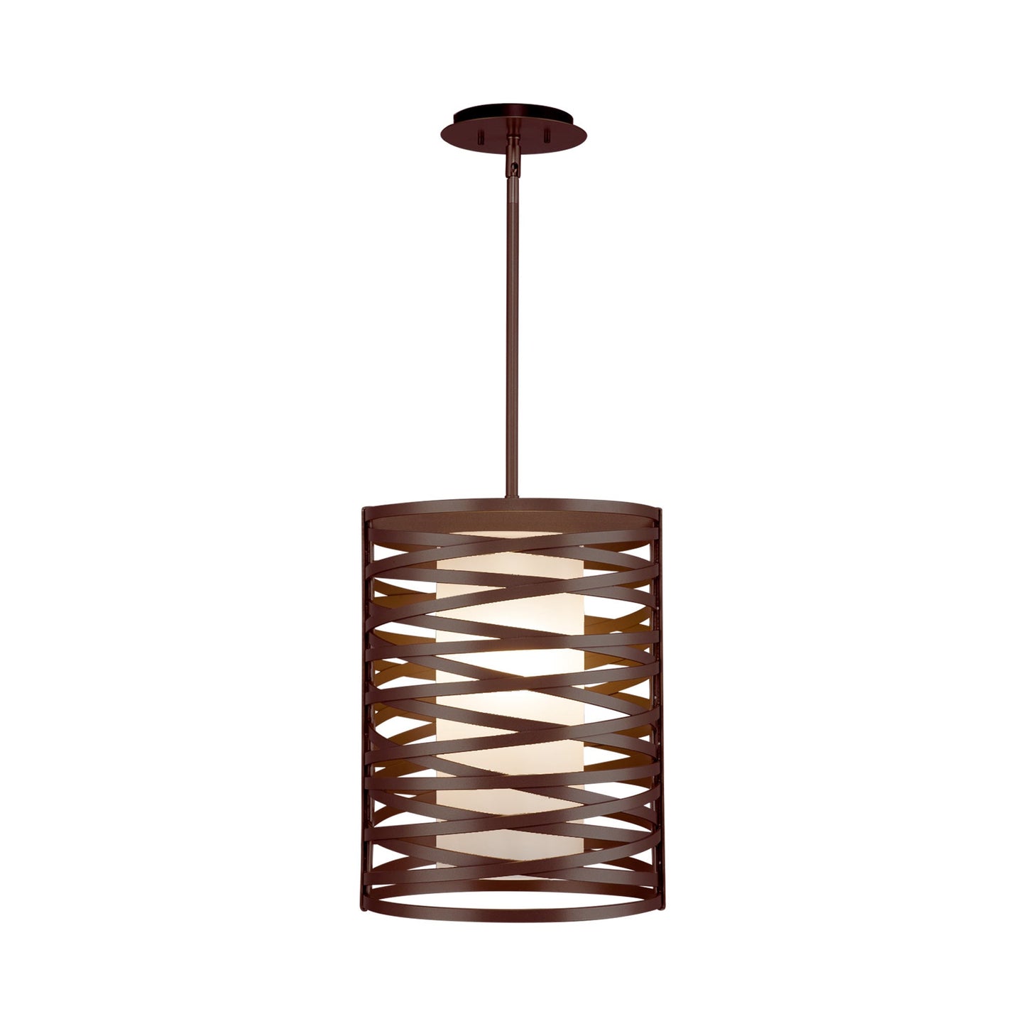 Tempest LED Pendant Light in Flat Bronze (16.2-Inch/Threaded Rod).