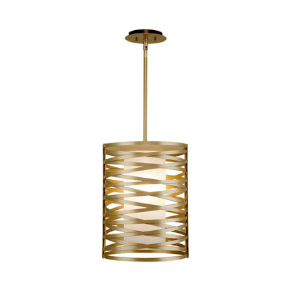 Tempest LED Pendant Light in Gilded Brass (16.2-Inch/Threaded Rod).