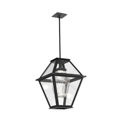 Terrace Outdoor LED Pendant Light in Textured Black.