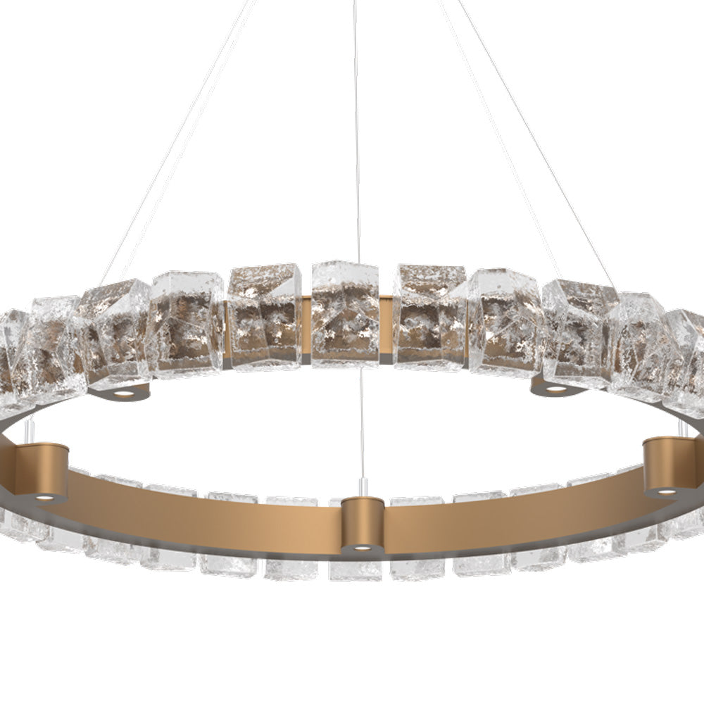 Tessera Ring Facet LED Chandelier in Detail.