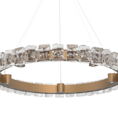 Tessera Ring Facet LED Chandelier in Detail.