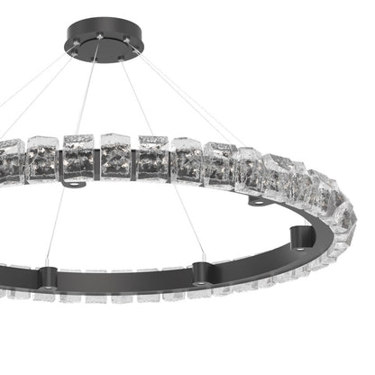 Tessera Ring Facet LED Chandelier in Detail.
