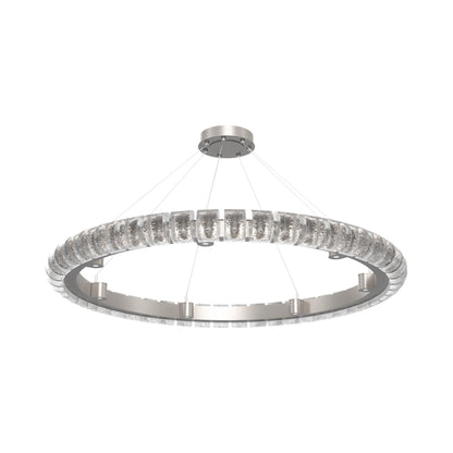 Tessera Ring Orb LED Chandelier in Beige Silver (50-Inch).