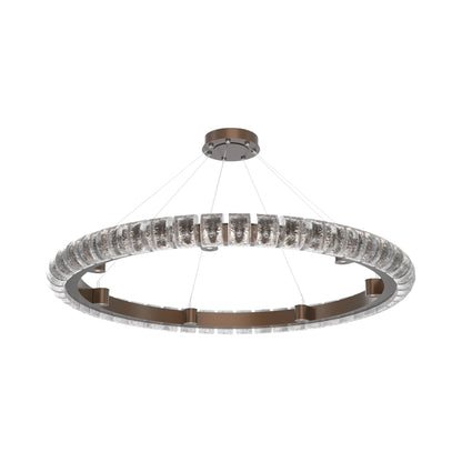 Tessera Ring Orb LED Chandelier in Burnished Bronze (50-Inch).