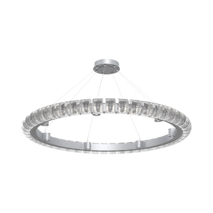 Tessera Ring Orb LED Chandelier in Classic Silver (50-Inch).