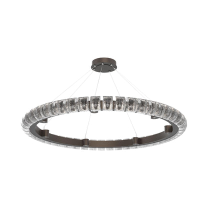 Tessera Ring Orb LED Chandelier in Flat Bronze (50-Inch).