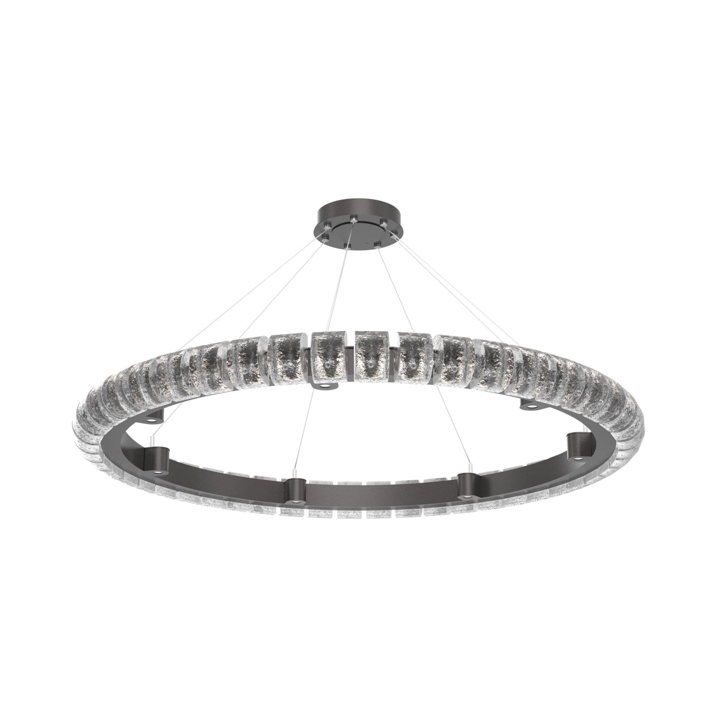 Tessera Ring Orb LED Chandelier in Graphite (50-Inch).