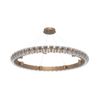 Tessera Ring Orb LED Chandelier in Novel Brass (50-Inch).