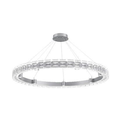 Tessera Ring Pave LED Chandelier in Classic Silver (50-Inch).