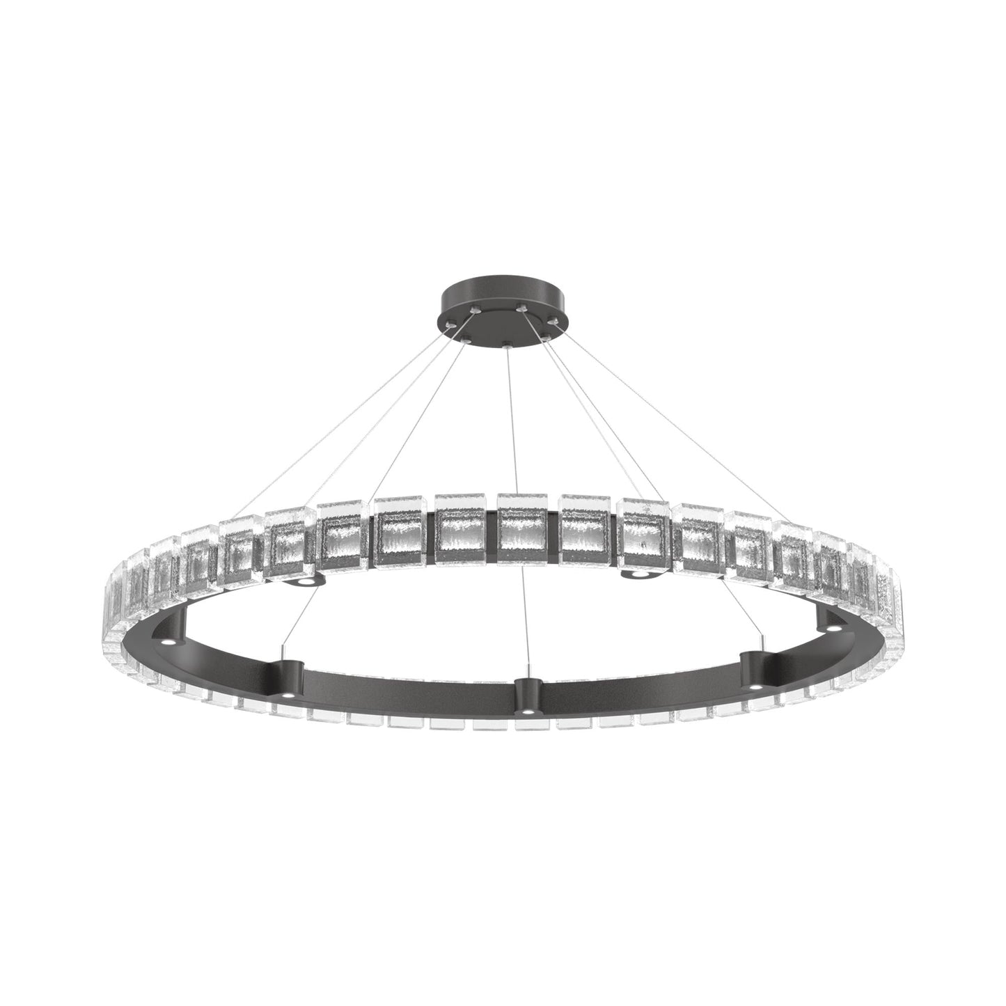 Tessera Ring Pave LED Chandelier in Graphite (50-Inch).