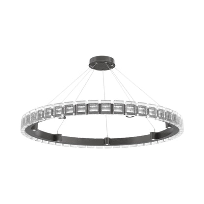 Tessera Ring Pave LED Chandelier in Graphite (50-Inch).