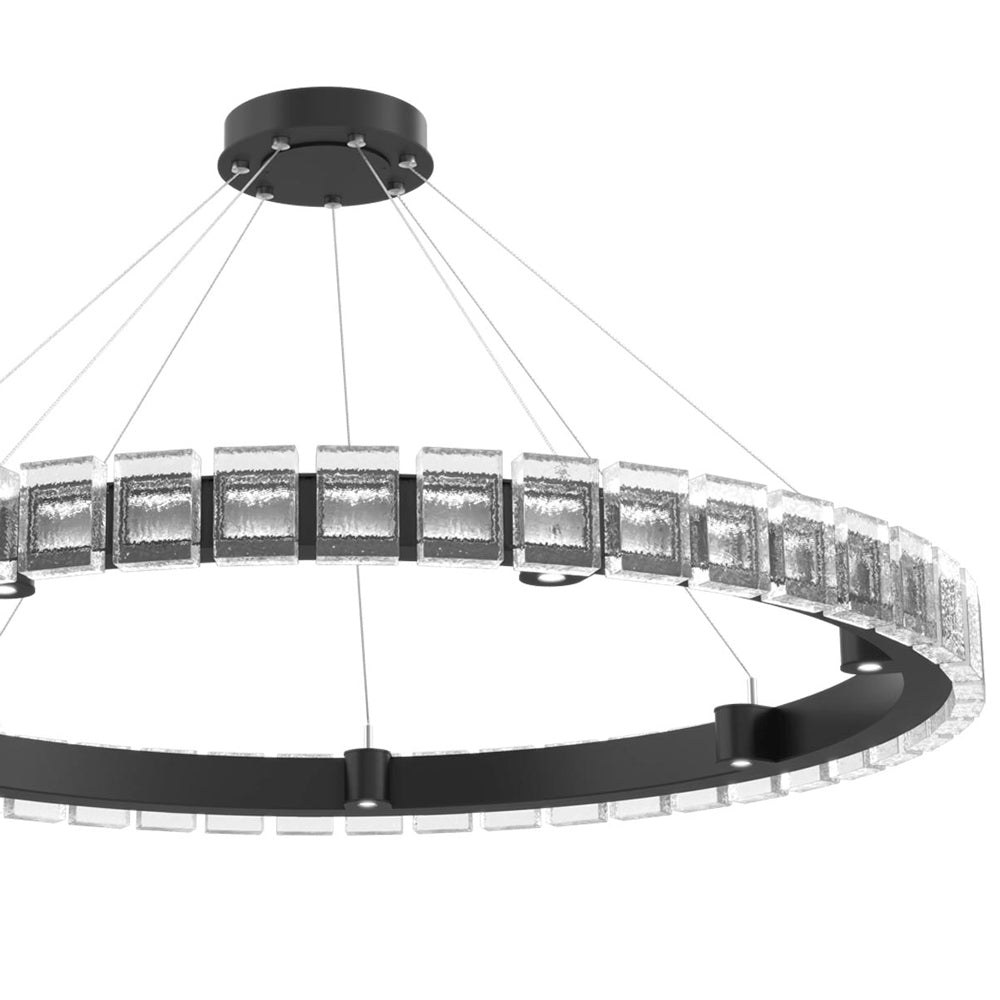 Tessera Ring Pave LED Chandelier in Detail.