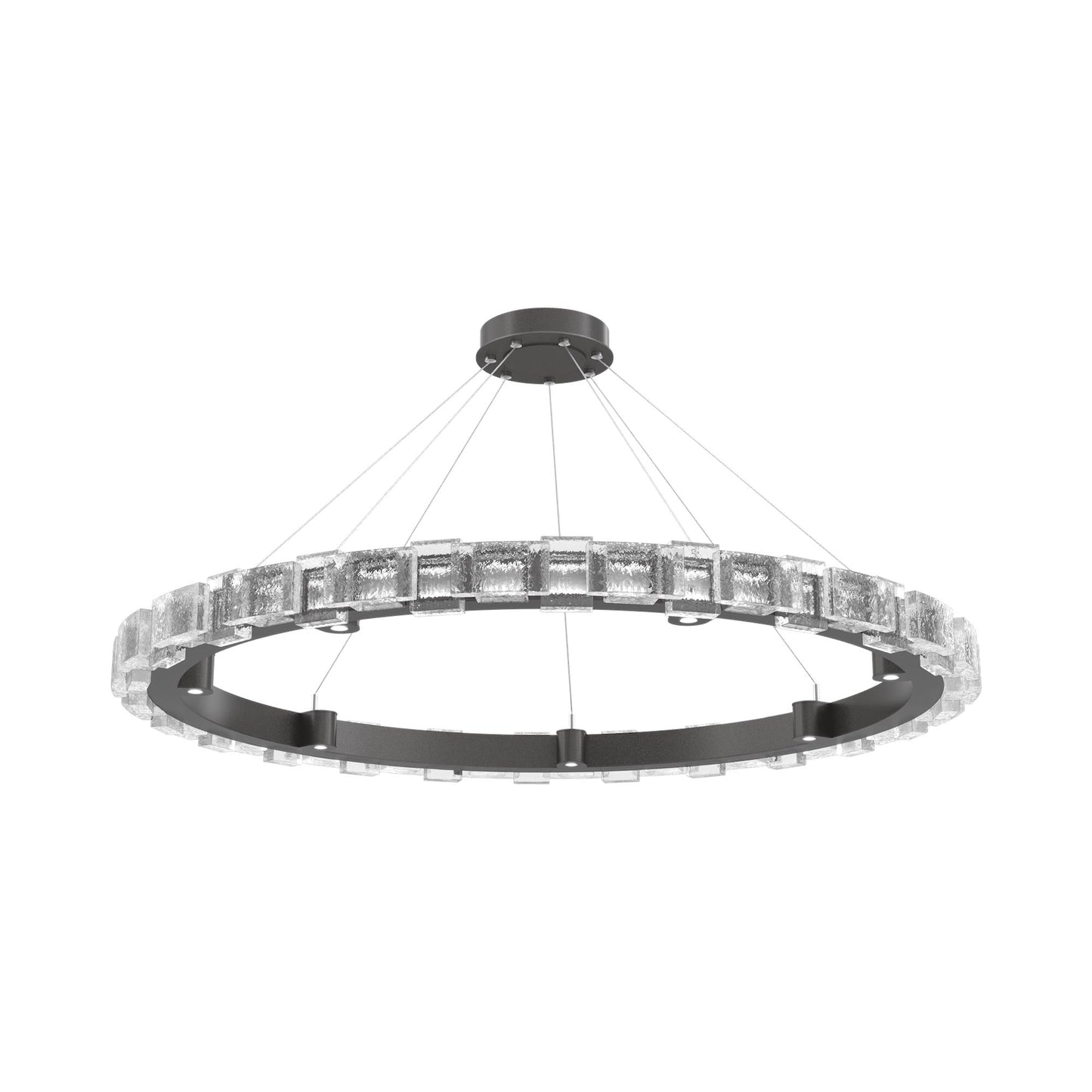 Tessera Ring Tetro LED Chandelier in Graphite (50-Inch).