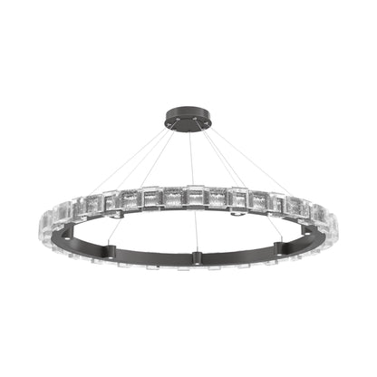 Tessera Ring Tetro LED Chandelier in Graphite (50-Inch).