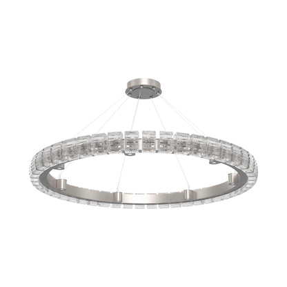 Tessera Ring Wave LED Chandelier in Beige Silver (50-Inch).