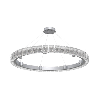 Tessera Ring Wave LED Chandelier in Classic Silver (50-Inch).