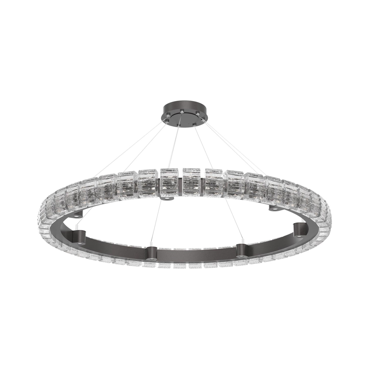Tessera Ring Wave LED Chandelier in Graphite (50-Inch).