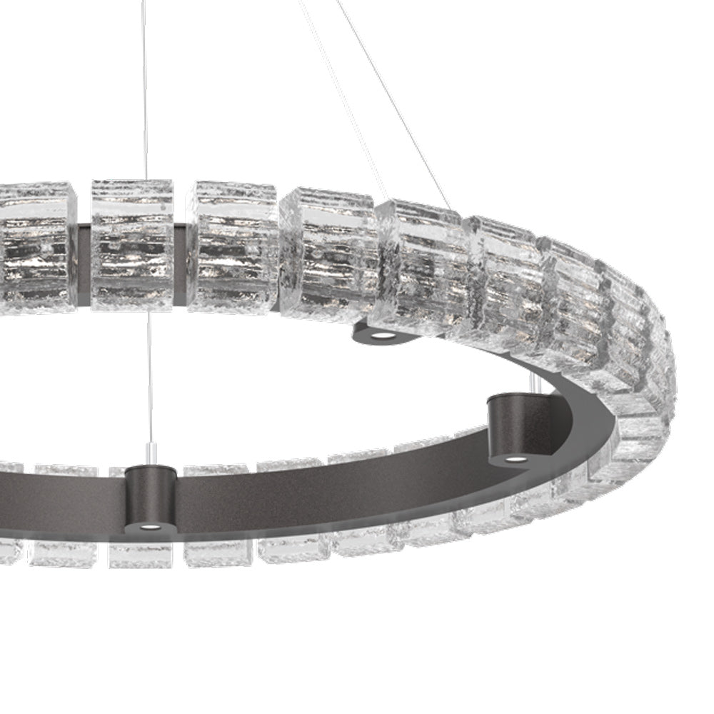 Tessera Ring Wave LED Chandelier in Detail.