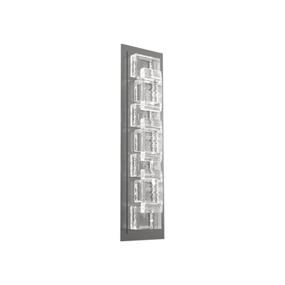 Tessera Tetro Outdoor LED Wall Light in Argento Grey (22.9-Inch).