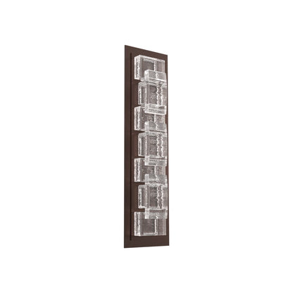 Tessera Tetro Outdoor LED Wall Light in Statuary Bronze (22.9-Inch).
