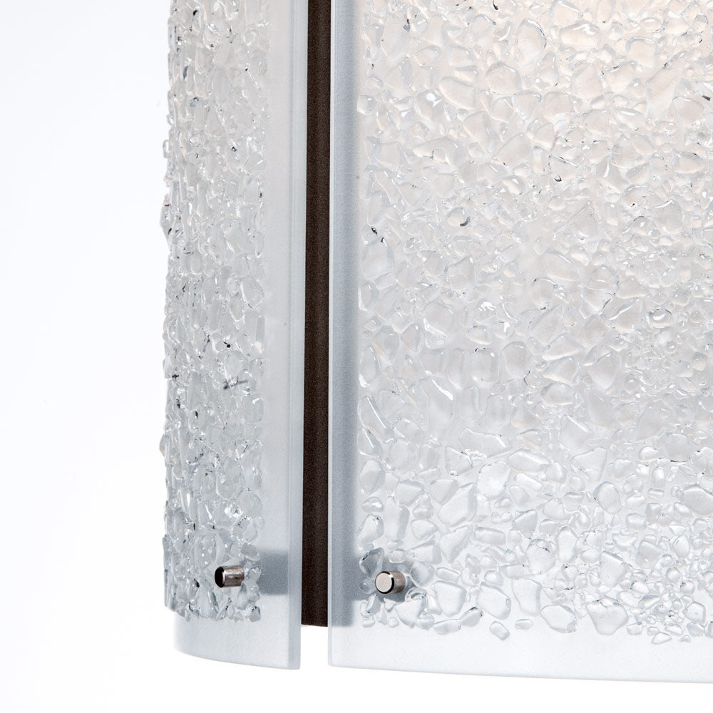 Textured Glass LED Pendant Light in Detail.