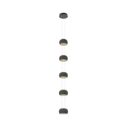 Torno Single Stairwell LED Pendant Light in Matte Black/Charcoal.