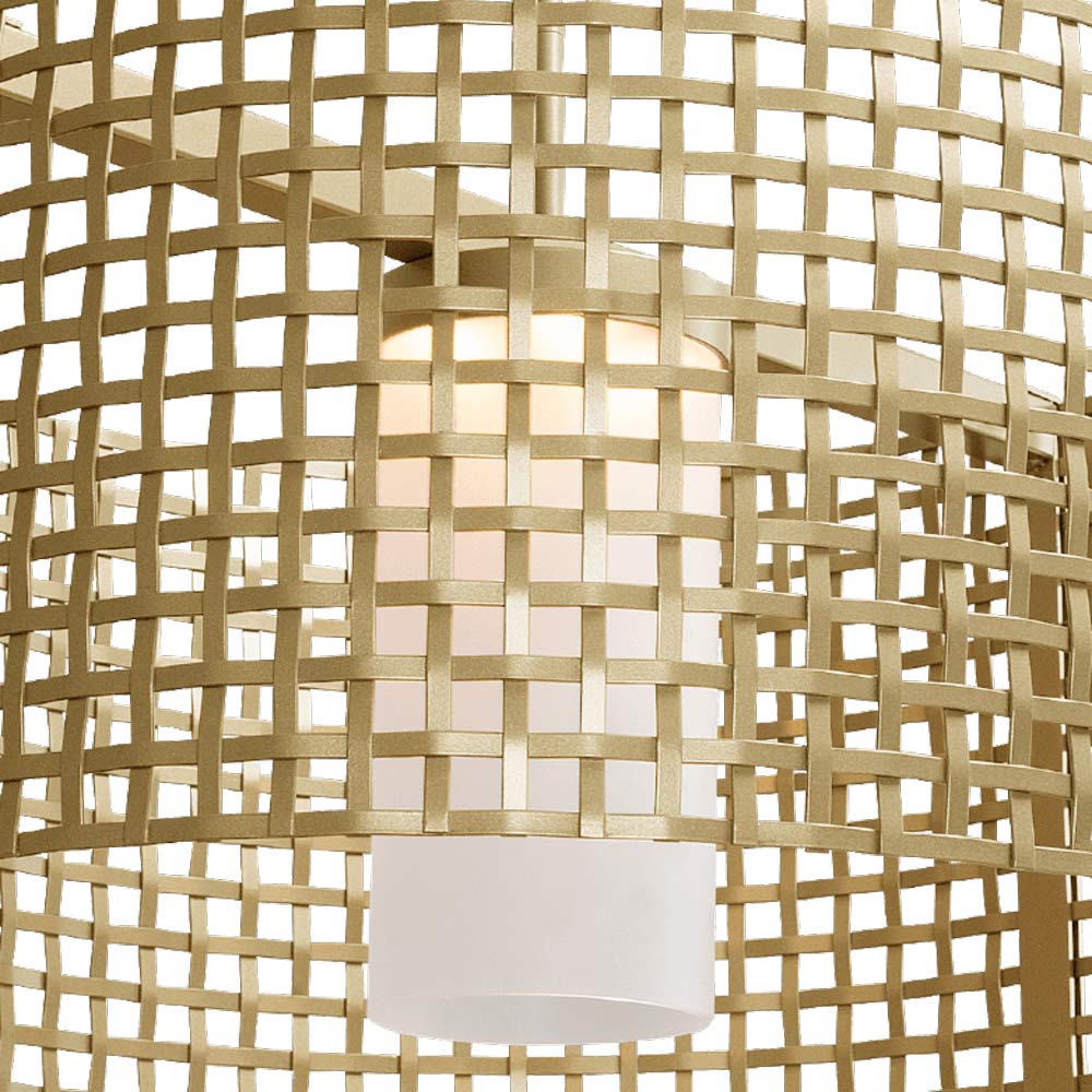 Tweed Drum LED Chandelier in Detail.