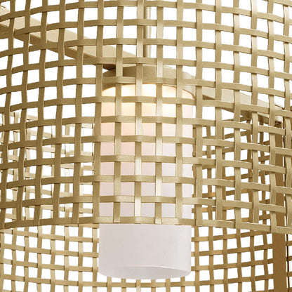 Tweed Drum LED Chandelier in Detail.